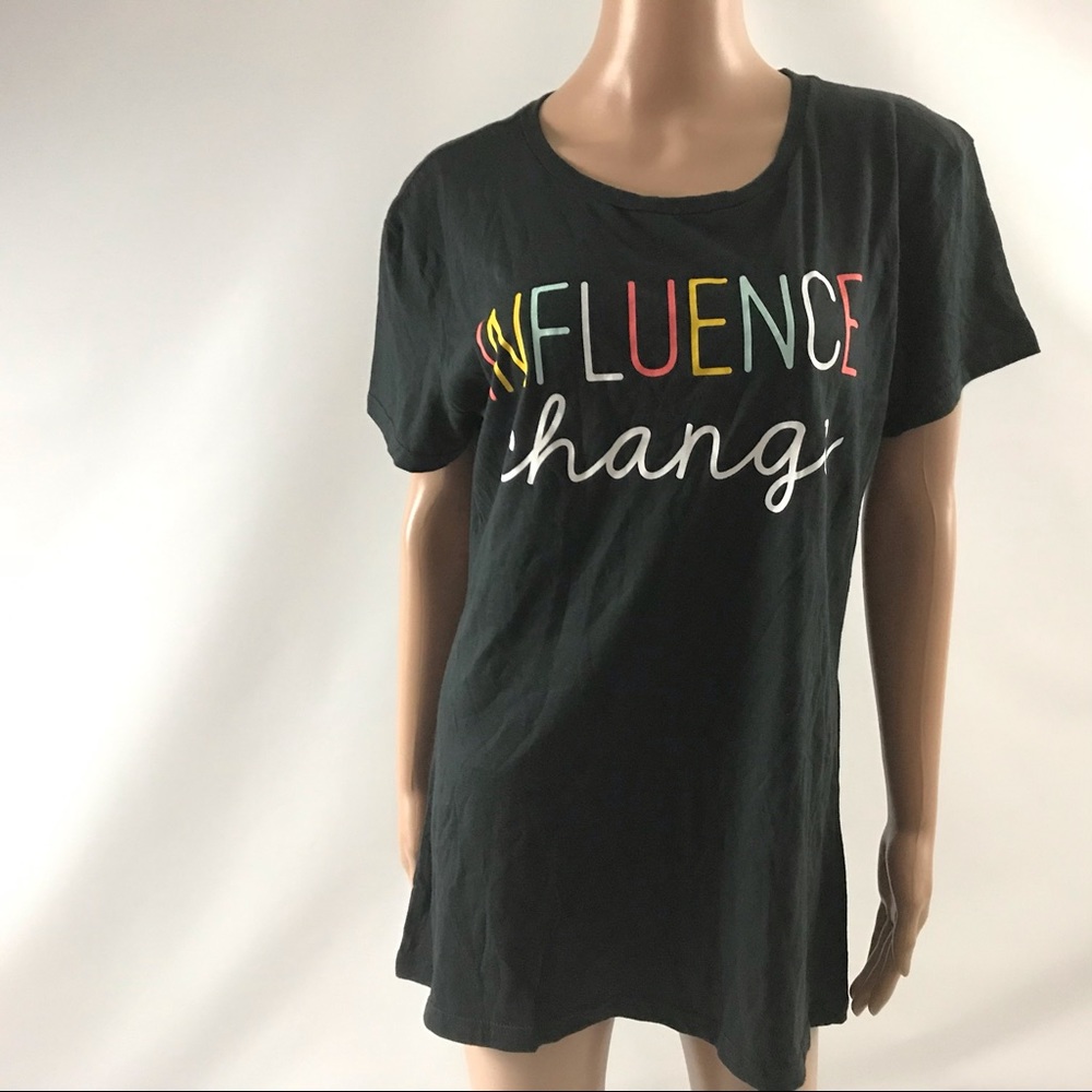 Instant Message Women’s Tee Shirt Size L Black